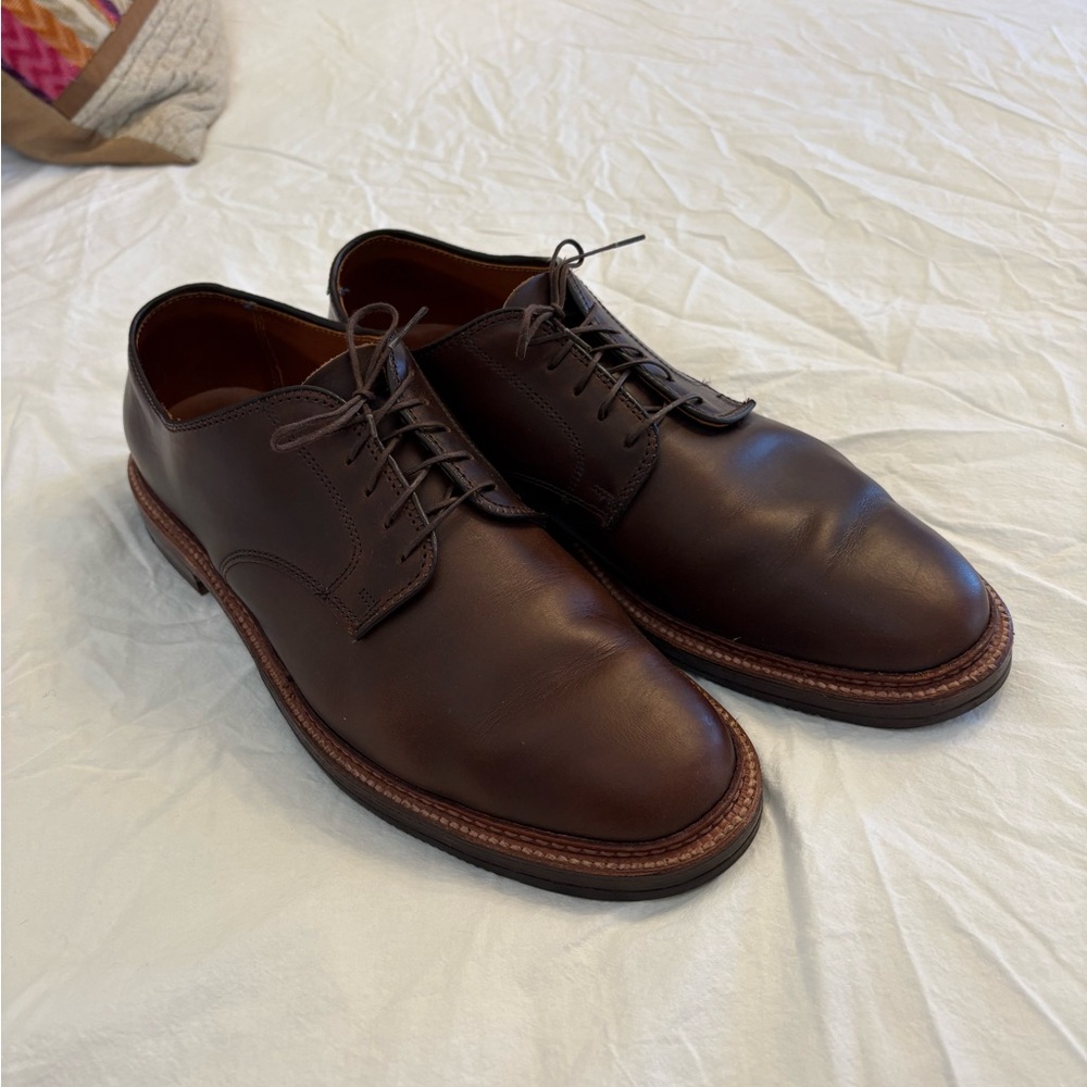 ALDEN PLAIN TOE BLUCHER UNLINED BROWN CHROMEXCEL 29364F - SIZE 11
